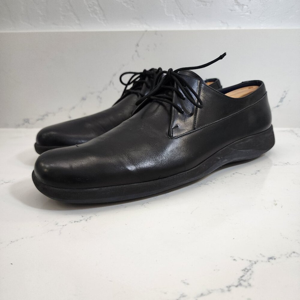 EUC SALVATORE FERRAGAMO MADE IN ITALY BLACK LEATHER OXFORDS 11.5